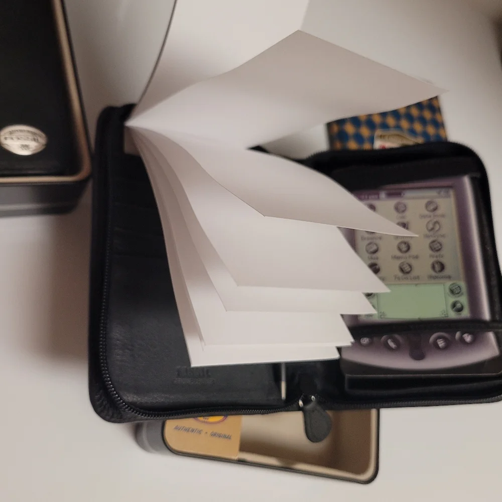 Fossil Leather Wallet Passport, Credit Cards, Cash, Coin Y2K Palm Case